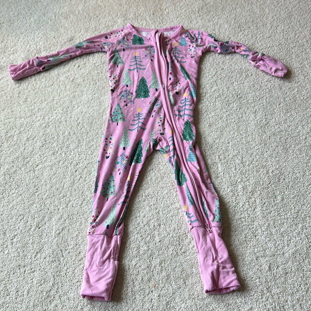 Little Sleepies Pink Twinkling Trees Zippy 6-12mths